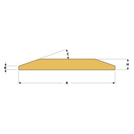 203x20 mm kétélű vágóél, 3 méter hosszú, 500HB