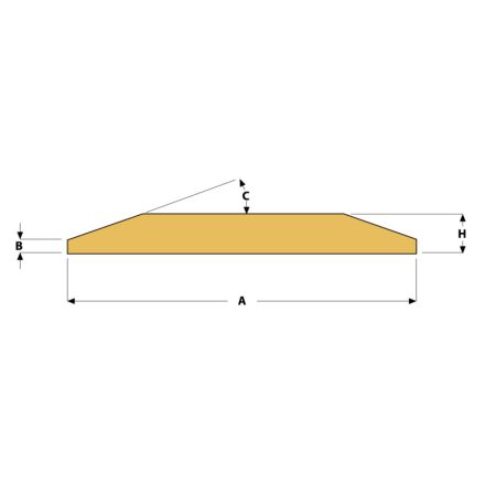 360x30 mm kétélű vágóél, 3 méter hosszú, 500HB