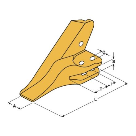 Fai-Komatsu csavarozható ásóköröm (sarok jobb)