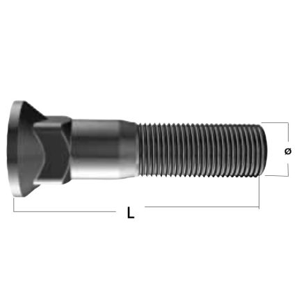 5/8 x 2 3/4  (15,87 x 69,85 mm) csavar