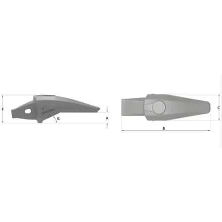 R10SL20, C-Rex rakodó körömtartó